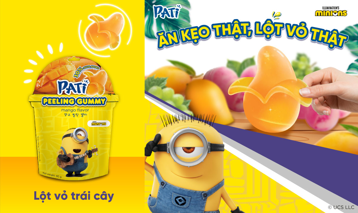 Peeling Gummy - Kẹo dẻ Minions lột vỏ: Trải nghiệm “bóc – ăn – chơi”