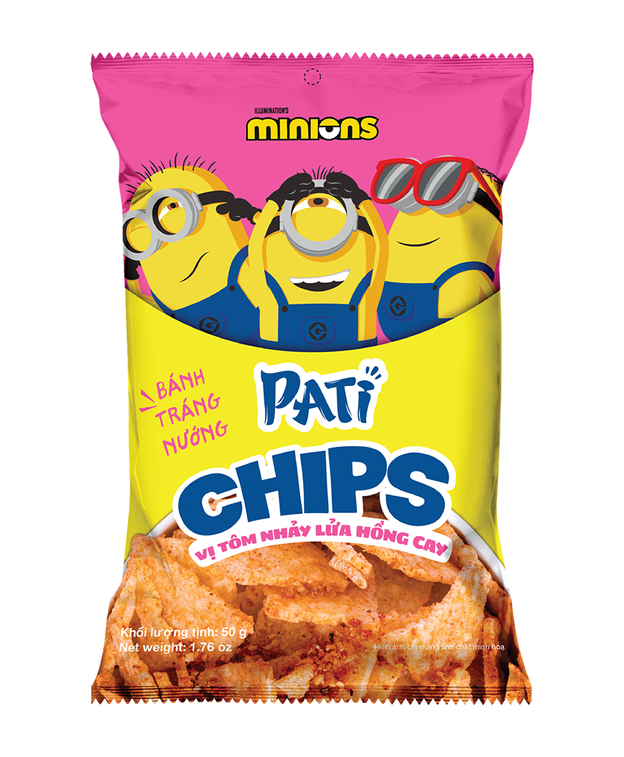PATI Chips vị Tôm Nhảy Lửa Hồng Cay